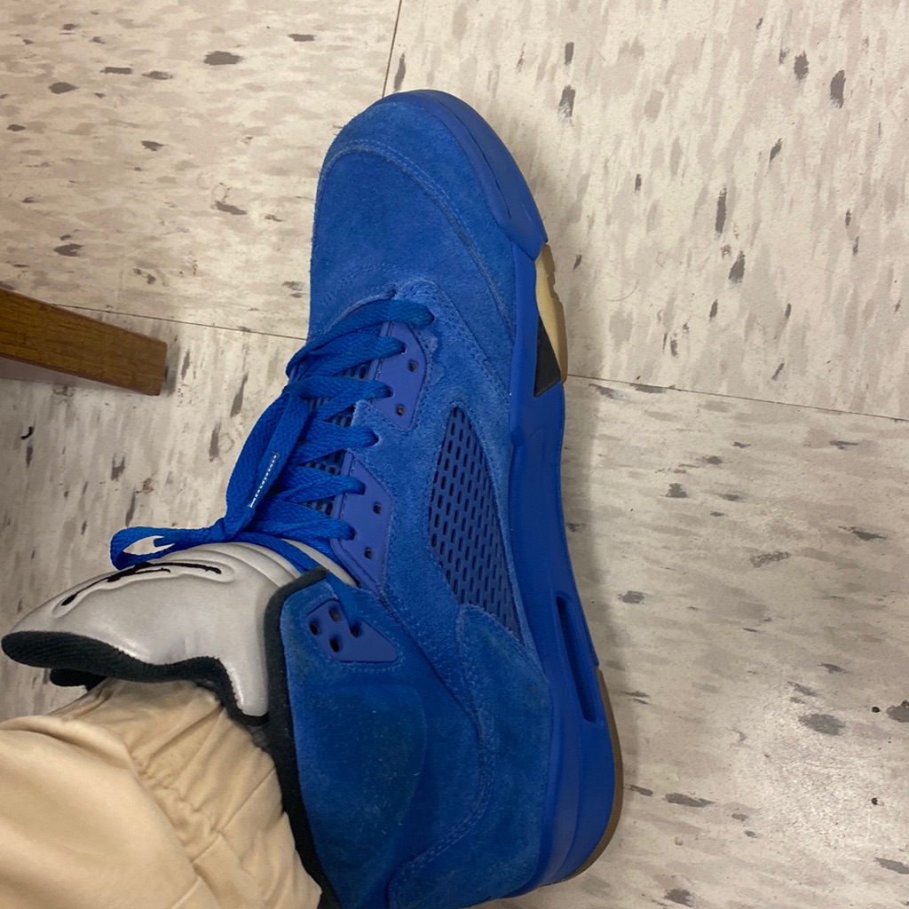 Royal Blue Suede Jordan 5